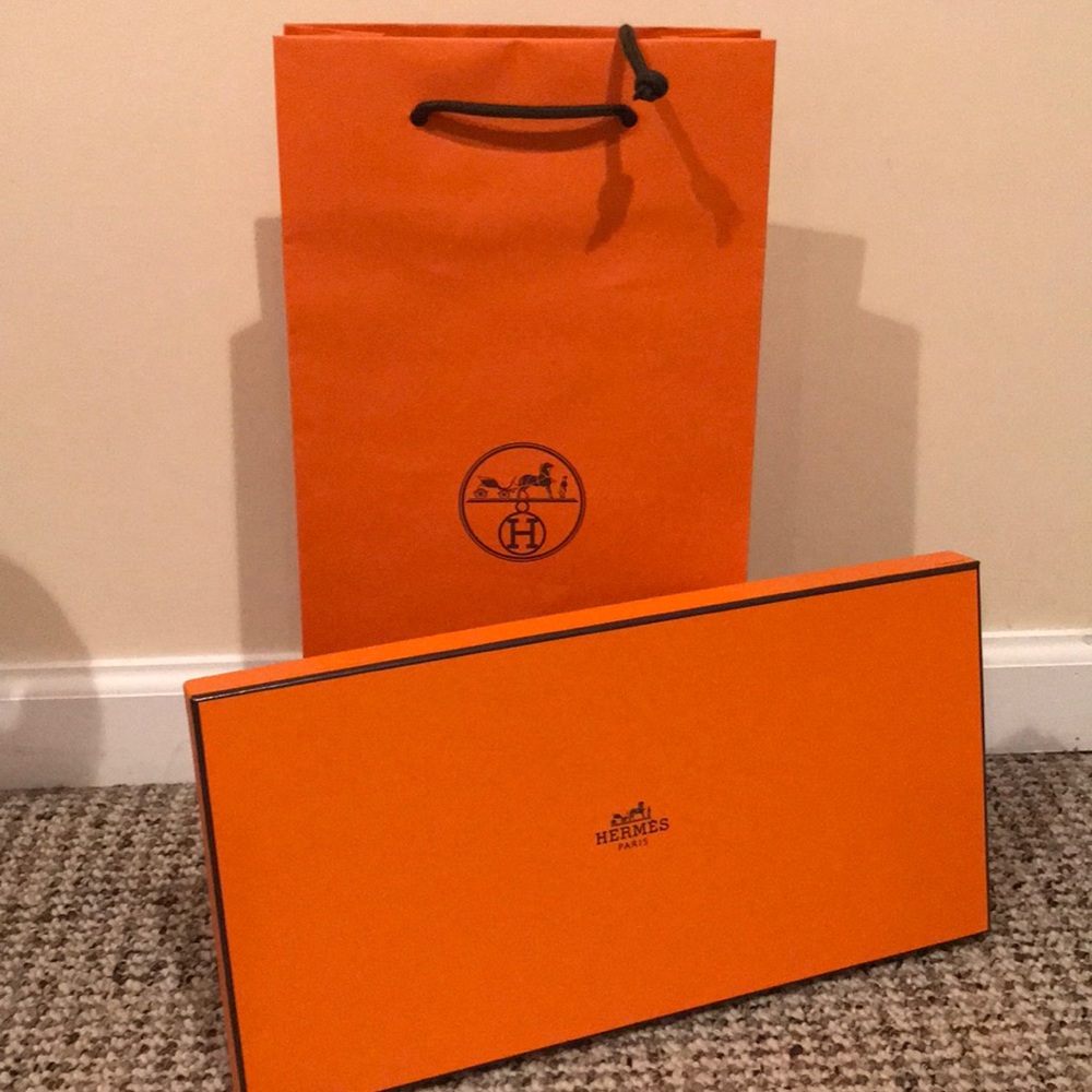 Herms Empty Box With Shopping Bag - image 1
